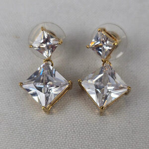 Fifth Avenue Collection Gold Tone Cubic Zirconia Earrings